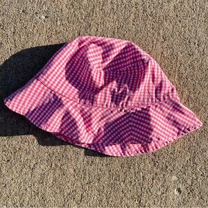 Y2k GAP Pink and White Gingham Bucket Hat